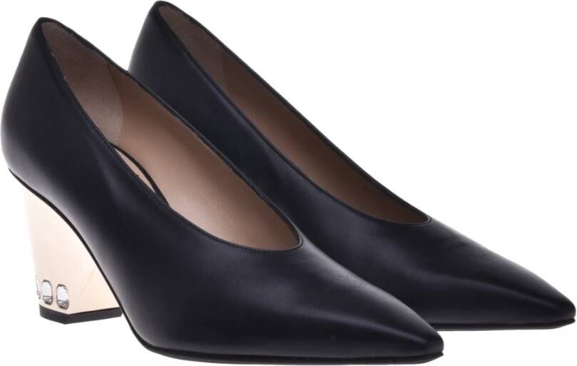 Baldinini Court shoes in black leather Black Dames