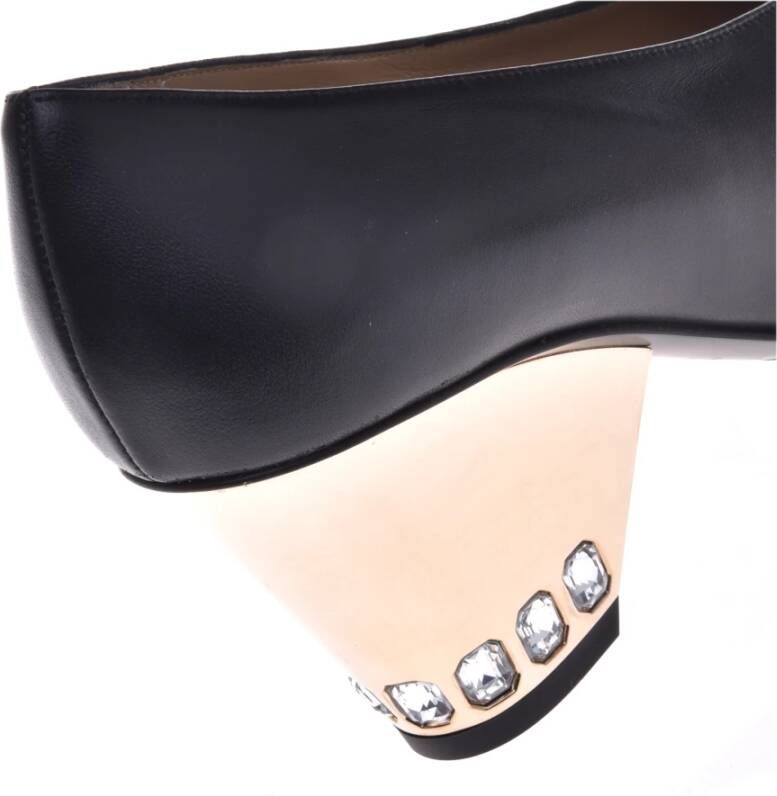 Baldinini Court shoes in black leather Black Dames