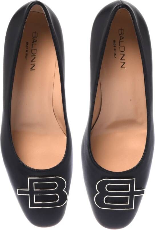 Baldinini Court shoes in black leather Black Dames