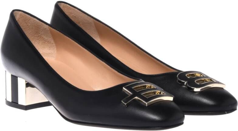 Baldinini Court shoes in black leather Black Dames