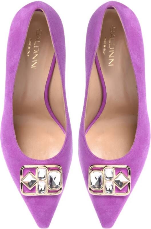 Baldinini Court shoes in purple suede Purple Dames