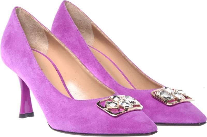 Baldinini Court shoes in purple suede Purple Dames