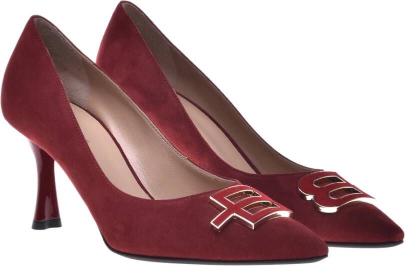 Baldinini Court shoes in red suede Red Dames