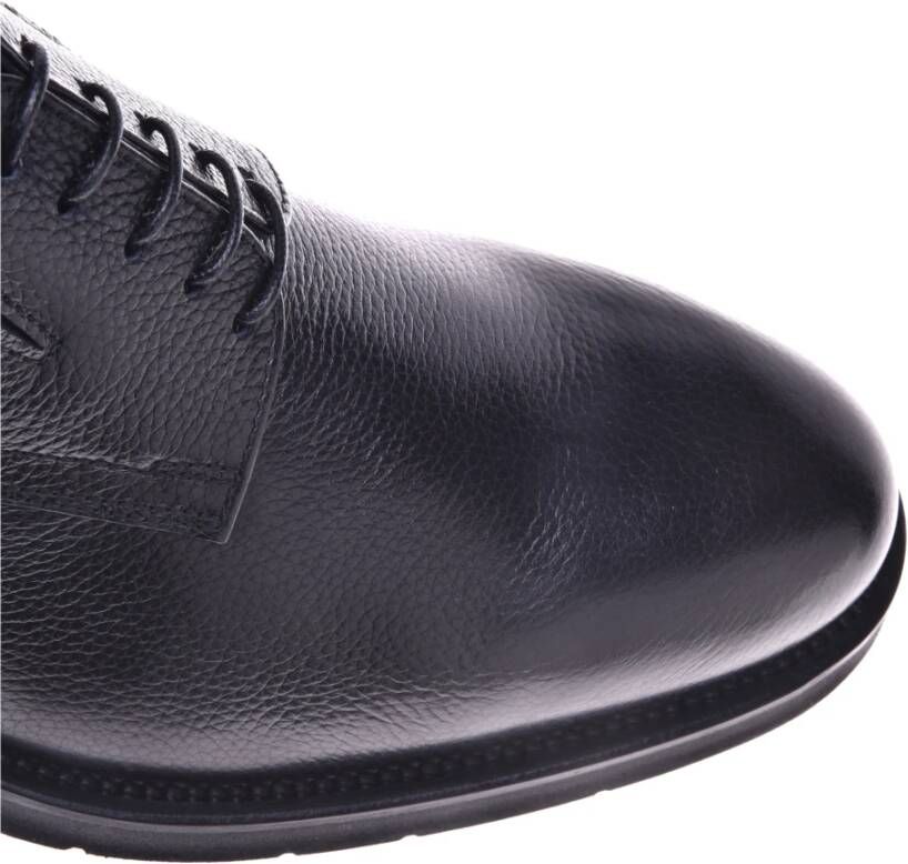 Baldinini Lace-up in black tumbled leather Black Heren