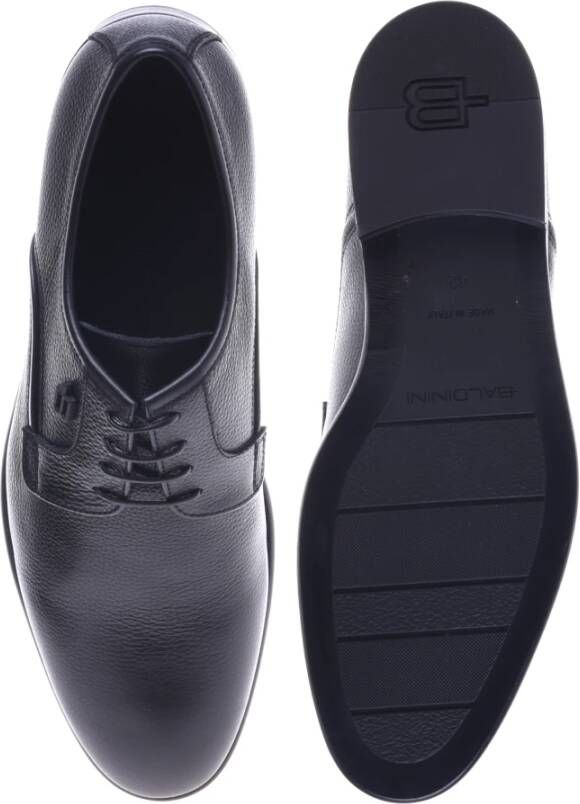 Baldinini Lace-ups in blue tumbled leather Black Heren