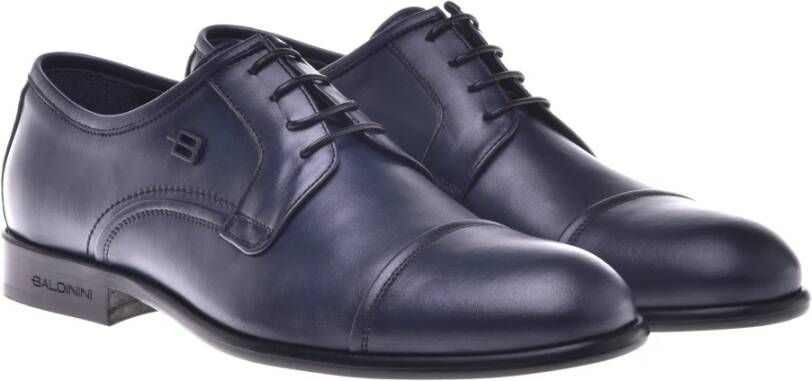 Baldinini Lace-ups in dark blue leather Blue Heren