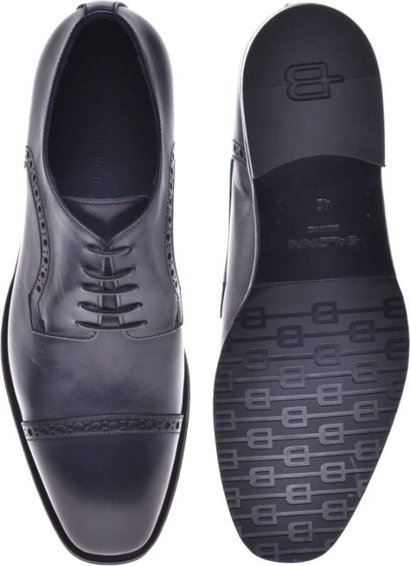 Baldinini Lace-ups in dark blue leather Blue Heren