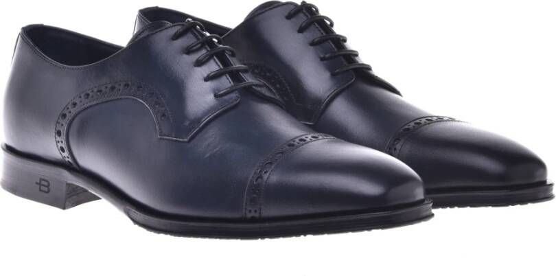 Baldinini Lace-ups in dark blue leather Blue Heren