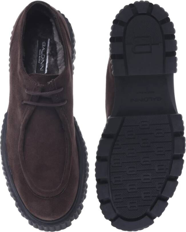 Baldinini Lace-ups in dark brown suede Brown Heren