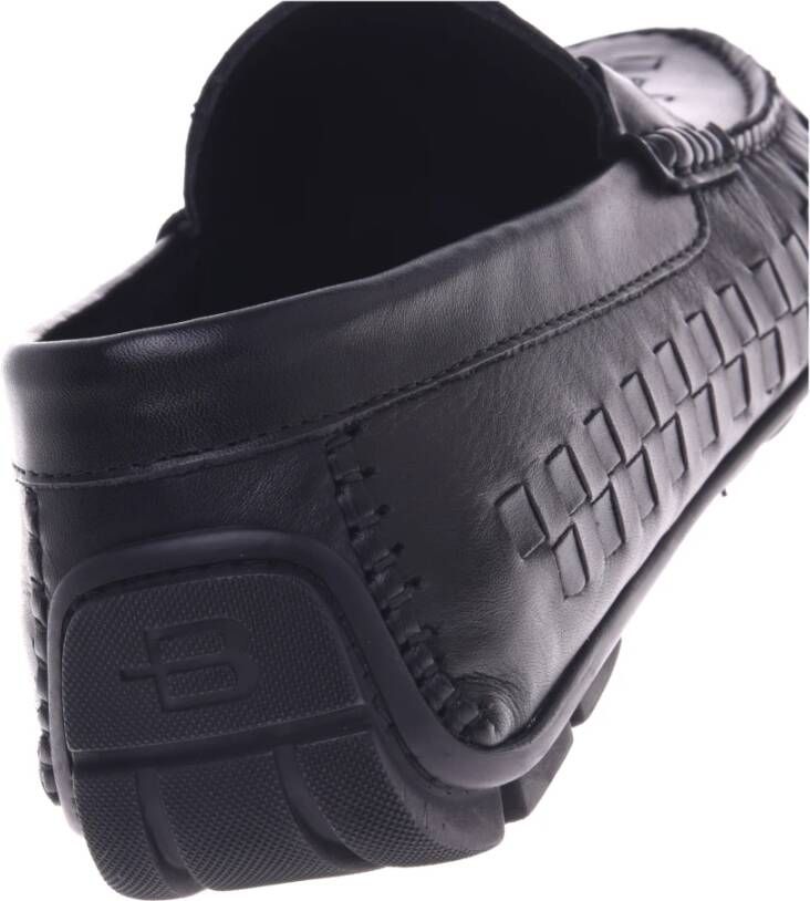 Baldinini Loafer in black woven leather Black Heren