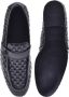 Baldinini Loafer in black woven leather Black Heren - Thumbnail 2