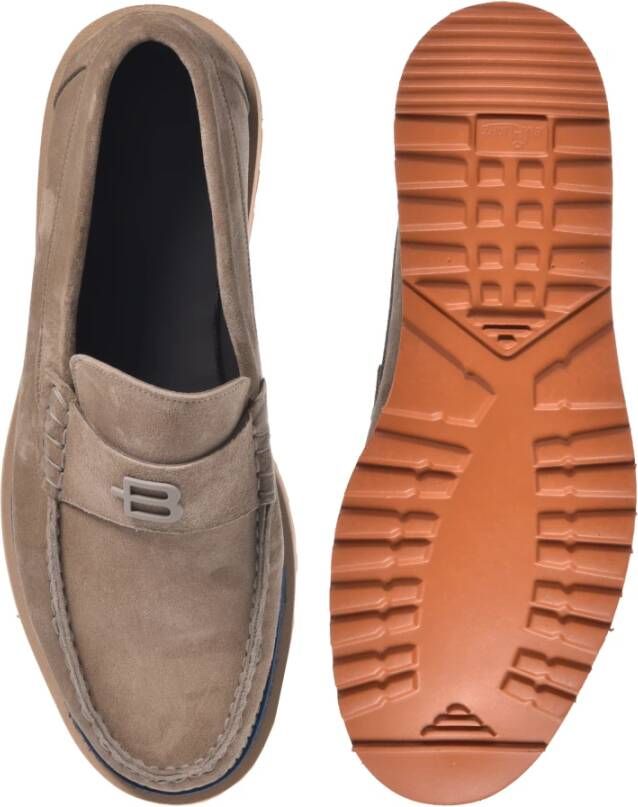 Baldinini Loafer in taupe suede Multicolor Heren