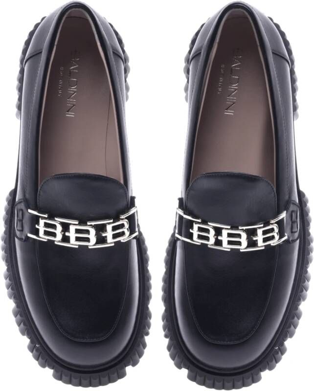 Baldinini Loafers in black leather Black Dames