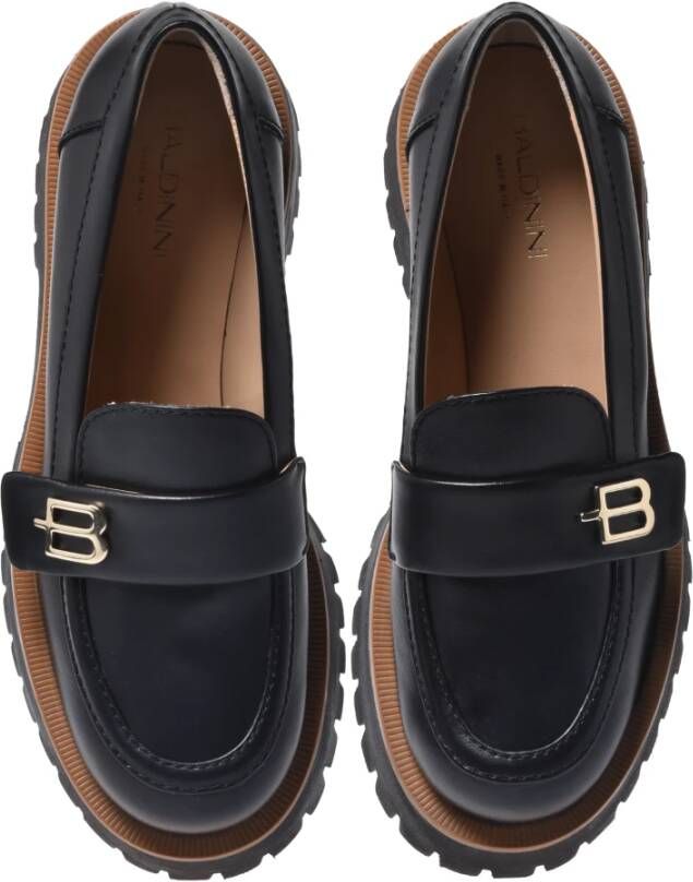 Baldinini Loafers in black leather Black Dames