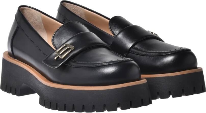 Baldinini Loafers in black leather Black Dames