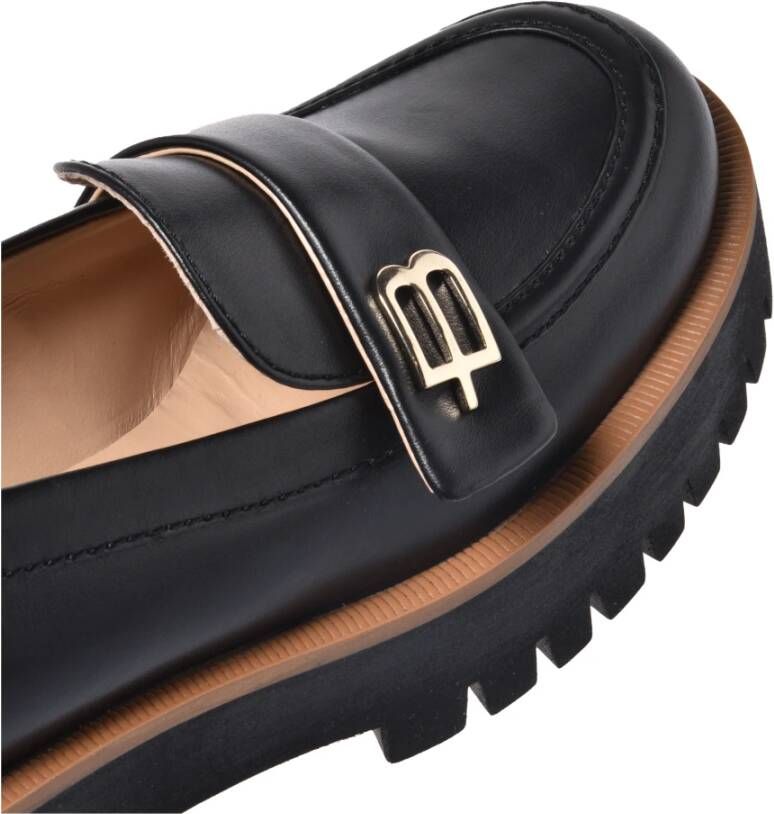 Baldinini Loafers in black leather Black Dames