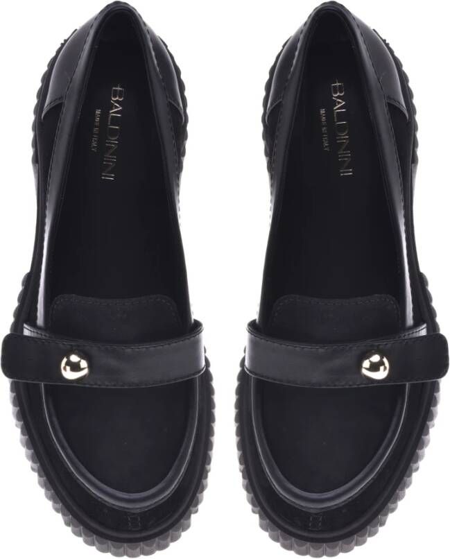 Baldinini Loafers in black suede Black Dames