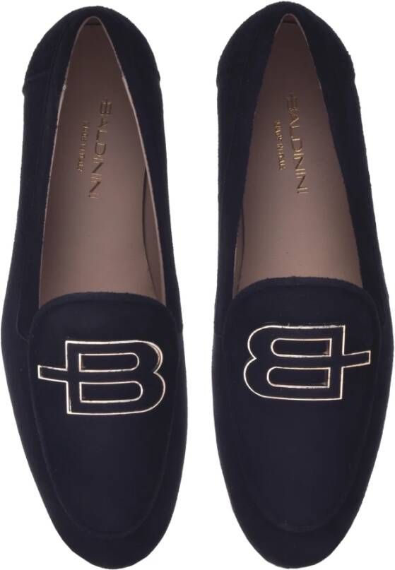 Baldinini Loafers in black suede Black Dames