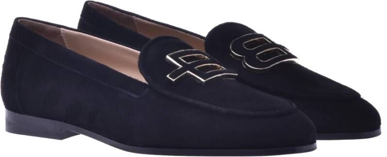 Baldinini Loafers in black suede Black Dames