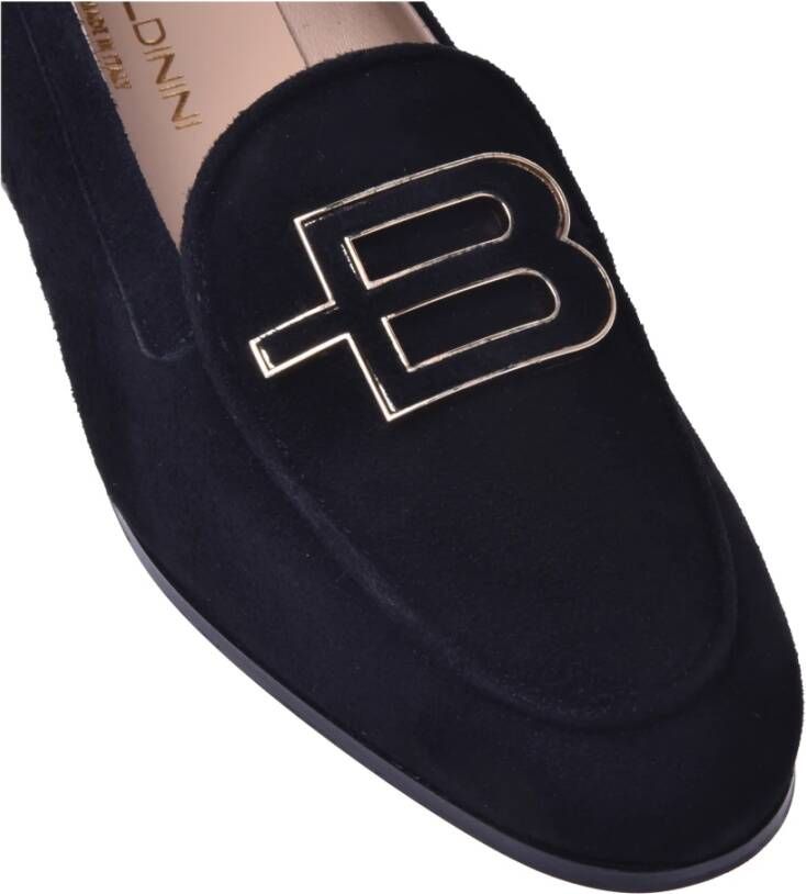 Baldinini Loafers in black suede Black Dames