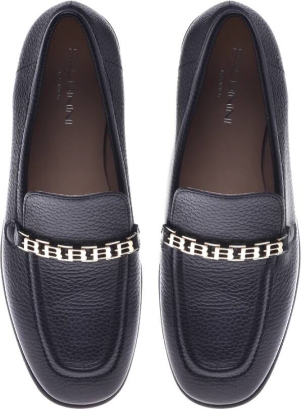 Baldinini Loafers in black tumbled leather Black Dames