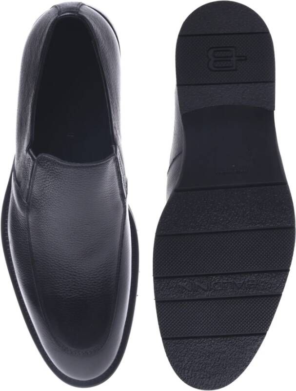 Baldinini Loafers in black tumbled leather Black Heren