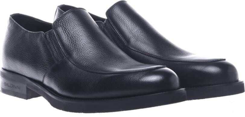 Baldinini Loafers in black tumbled leather Black Heren