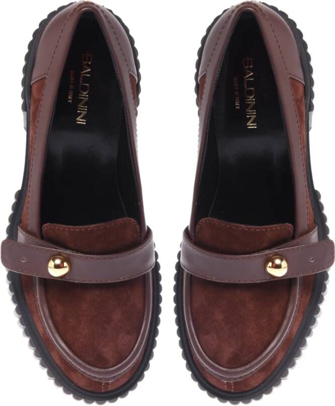 Baldinini Loafers in brown suede Brown Dames