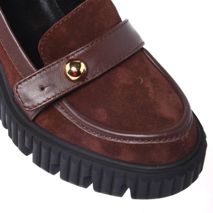 Baldinini Loafers in brown suede Brown Dames