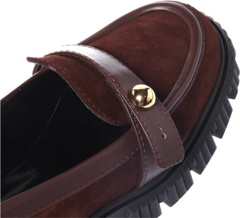 Baldinini Loafers in brown suede Brown Dames