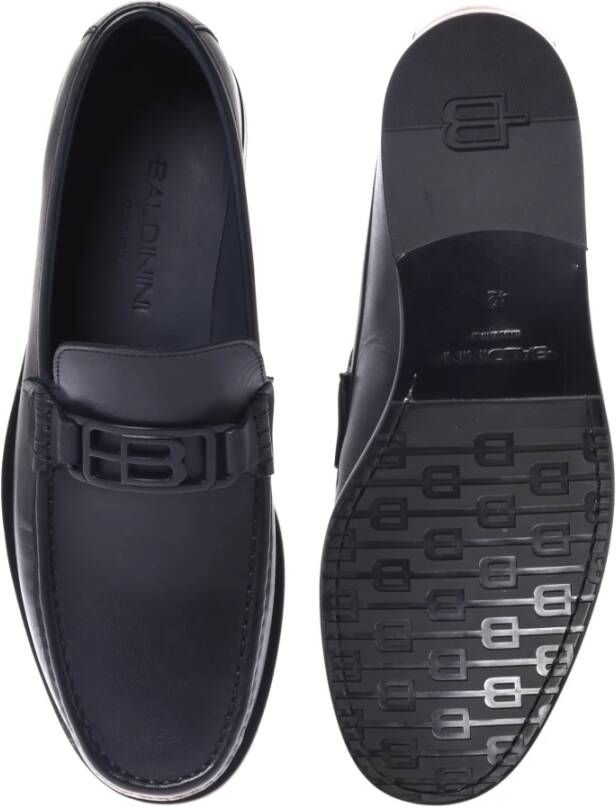 Baldinini Loafers in dark blue leather Blue Heren