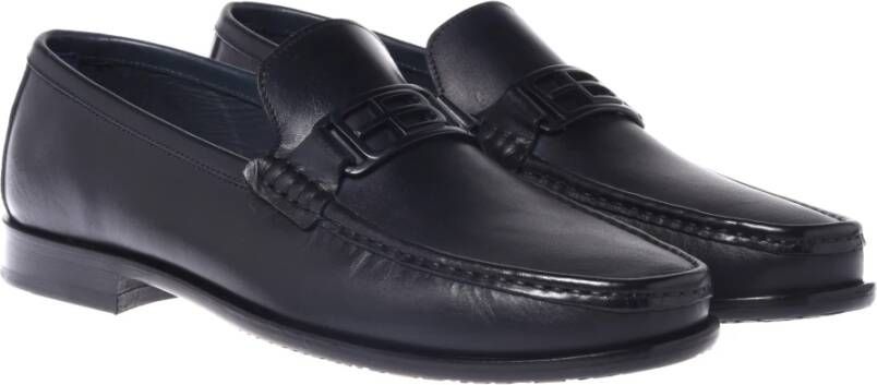 Baldinini Loafers in dark blue leather Blue Heren