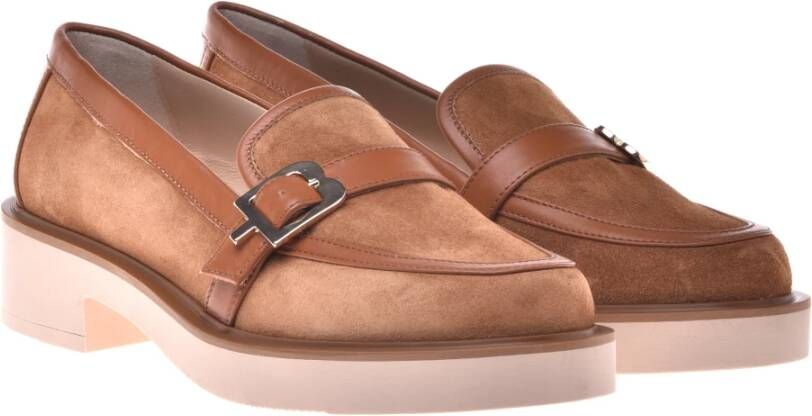 Baldinini Loafers in leather and suede Brown Dames