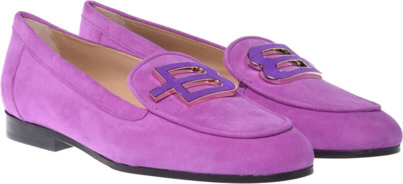 Baldinini Loafers in purple suede Purple Dames