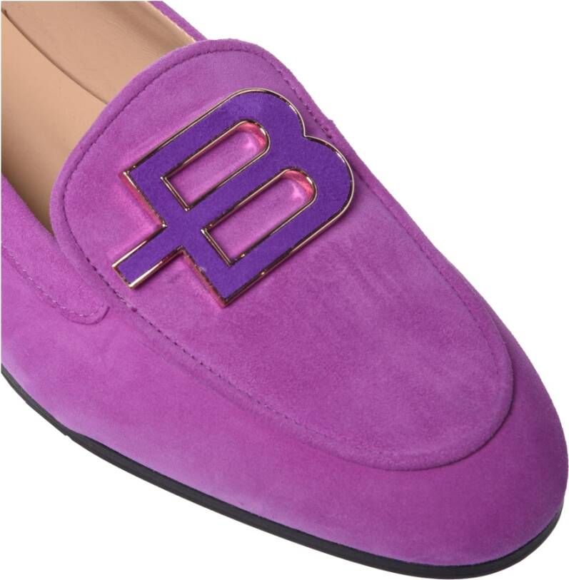 Baldinini Loafers in purple suede Purple Dames