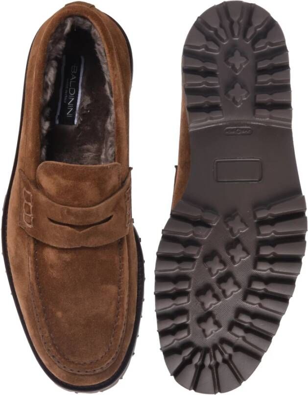 Baldinini Loafers in suede Brown Heren