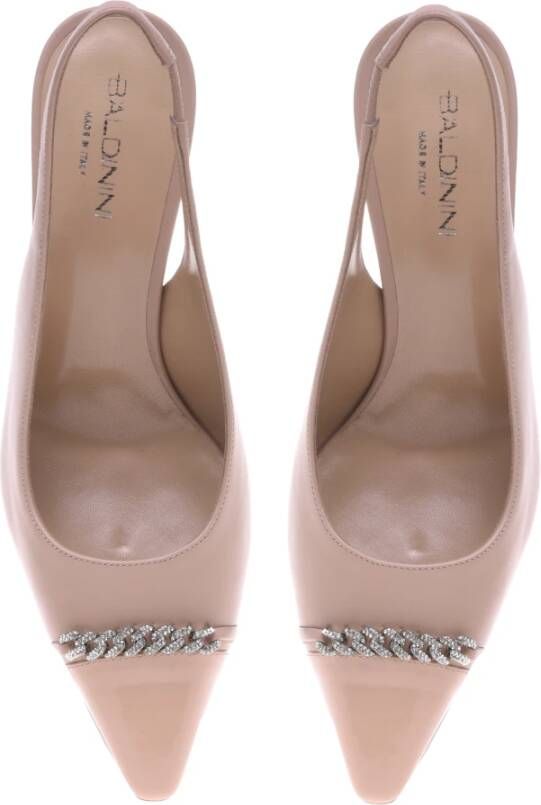 Baldinini Nude patent leather slingback Pink Dames