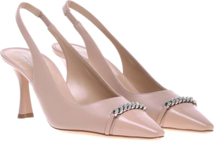 Baldinini Nude patent leather slingback Pink Dames