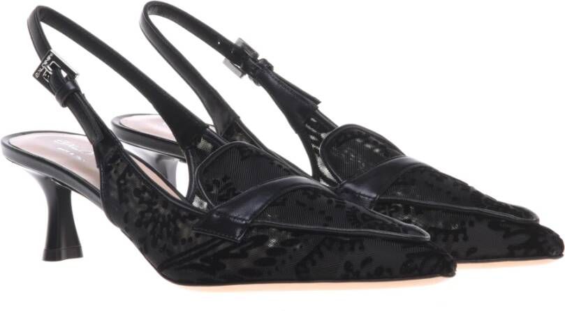 Baldinini Petal mesh slingback in black Dames