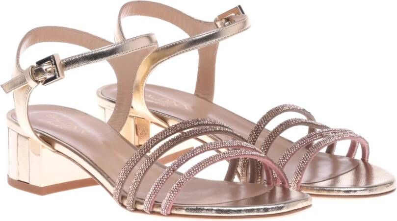 Baldinini Sandal in platinum nappa leather Yellow Dames