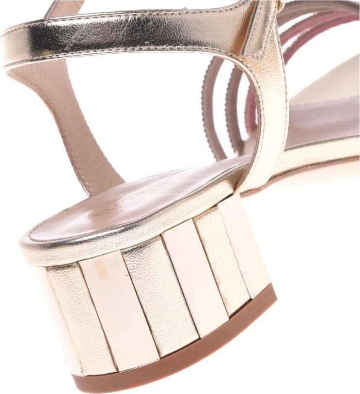 Baldinini Sandal in platinum nappa leather Yellow Dames