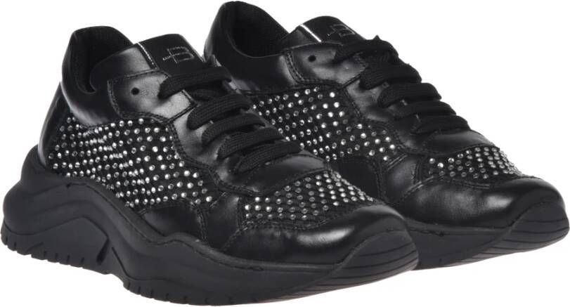 Baldinini Sneaker in black mesh Black Dames