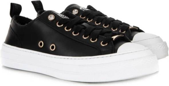 Baldinini Sportieve Leren Sneakers Zwart Dames