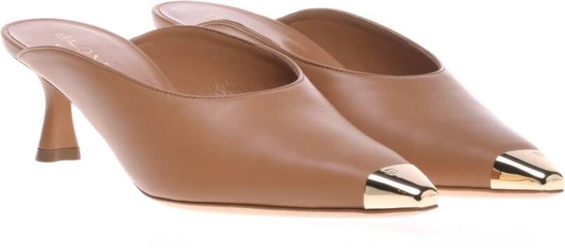 Baldinini Tan leather sabot Beige Dames