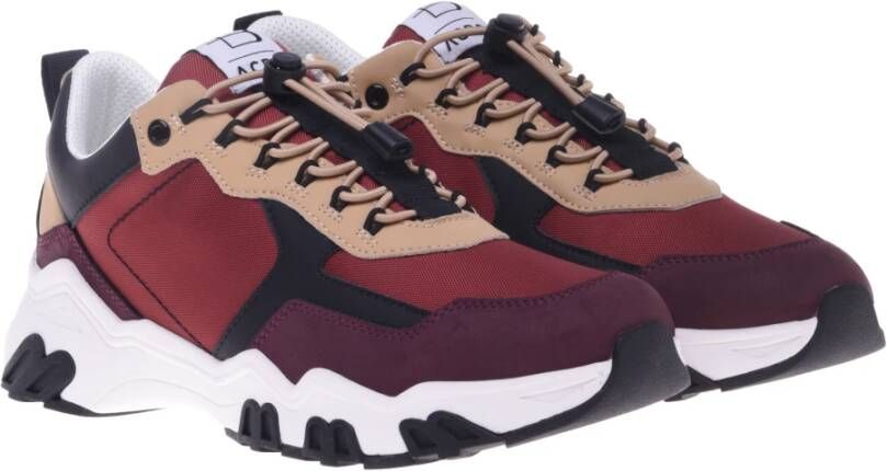 Baldinini Trainers in beige and burgundy eco-leather Multicolor Heren