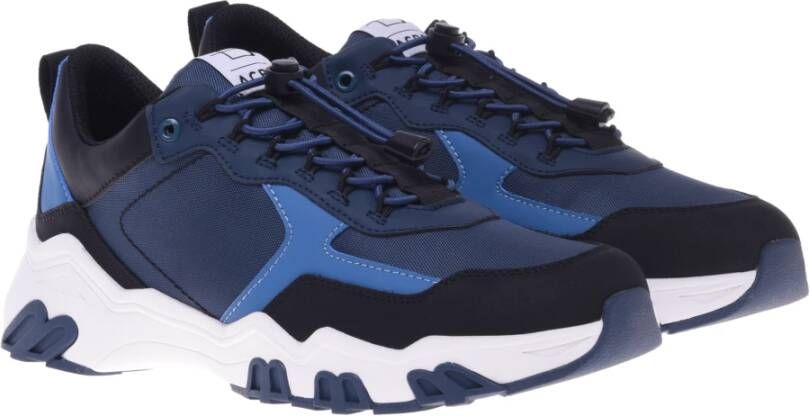 Baldinini Trainers in black and blue eco-leather Blue Heren