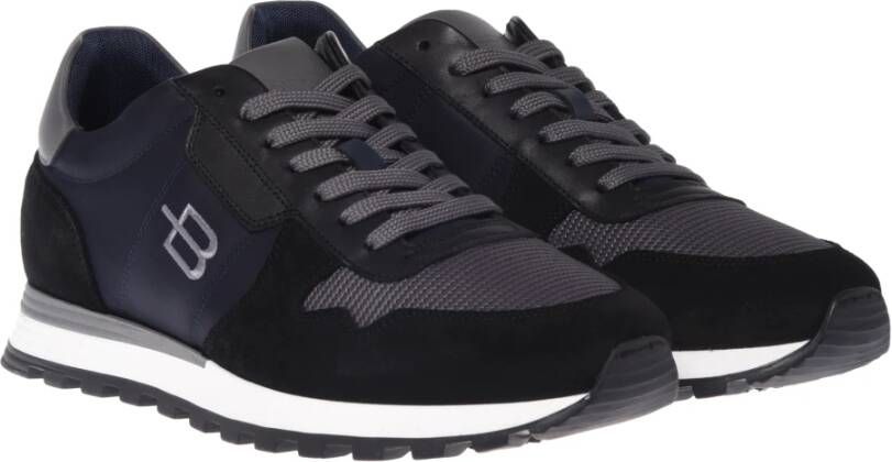 Baldinini Trainers in black and grey suede and fabric Multicolor Heren