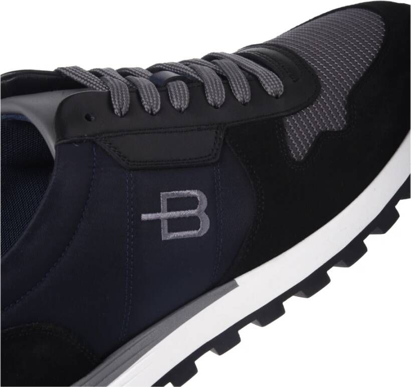 Baldinini Trainers in black and grey suede and fabric Multicolor Heren