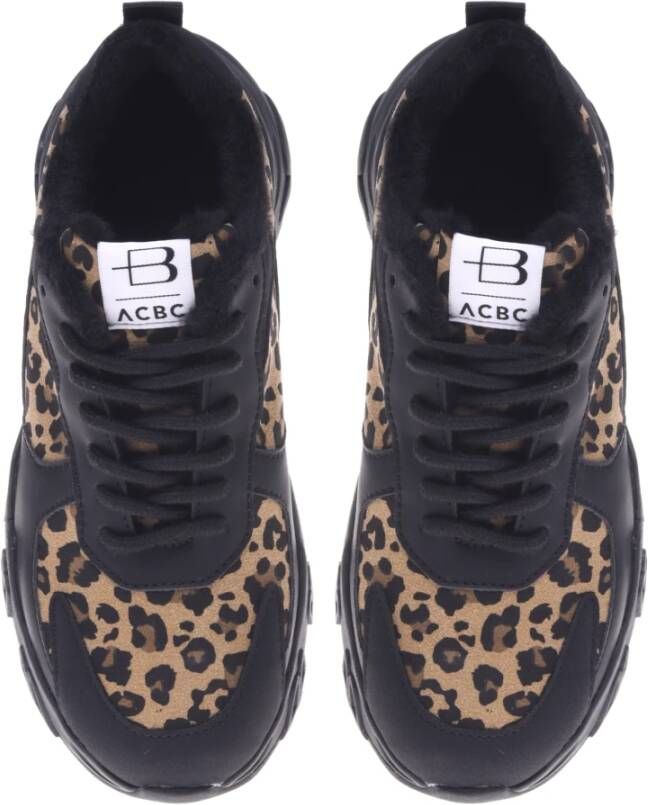 Baldinini Trainers in black and leopard-print eco-leather Multicolor Dames