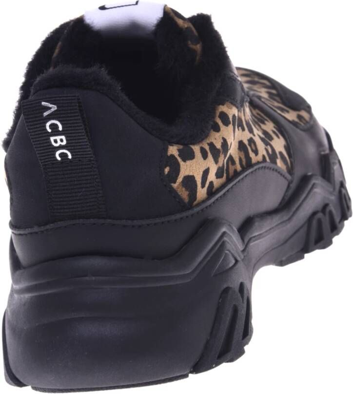 Baldinini Trainers in black and leopard-print eco-leather Multicolor Dames